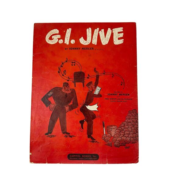 GI Jive Sheet Music 1943 Johnny Mercer with Paul Weston and His Orchestra - Picture 1 of 6